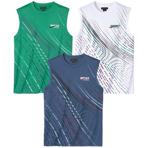 ATLAS FOR MEN - Set van 3 Mouwloze T-shirts - Polyester - Heren