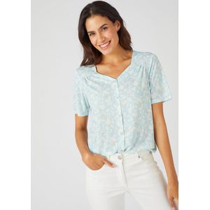 Damart - T-shirt in gebreide stretch stof - Dames - Blauw - L