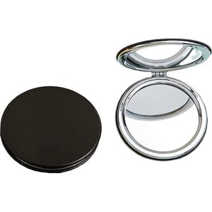 make-upspiegel, ronde opvouwbare spiegel 8 cm, professionele dubbelzijdige handtasspiegel (één kant vergroot, de andere kant normaal) pu surface pocket mirror compacte spiegel