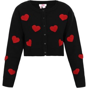 myMo - Vest - Korte Vestje - Hartjespatroon - Zachte Tricotstof