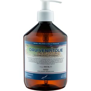 Druivenpitolie 500 ml met witte pomp - 100% natuurlijk - biologisch en koud geperst