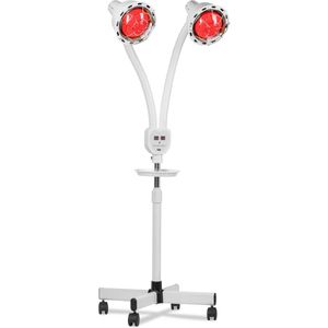 Soft & Silky Infraroodlamp 2 Koppen - Draaibaar - Infrarood - Therapie - Deken - Lamp - Verwarmingspaneel - Verwarming