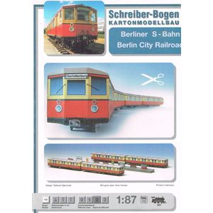 bouwplaat Trein : Berliner S Bahn, stadstrein, schaal 1;87