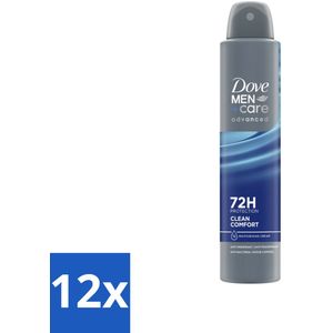 Dove Men+Care Deodorant Spray - Clean Comfort - 200 ml - Voordeelverpakking - 12 stuks