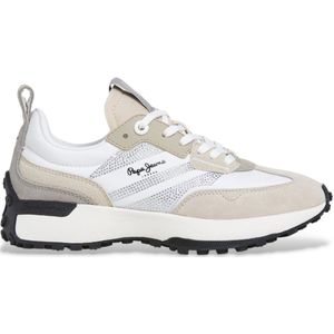 Pepe Jeans - Lucky Party - Leren Sneakers - Wit