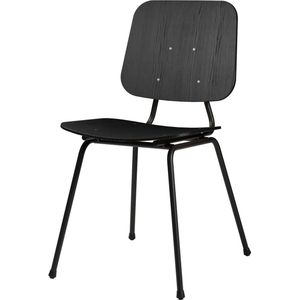 Design In Box - Eetkamerstoel - Eetstoel - Zwart - Metalen Poten