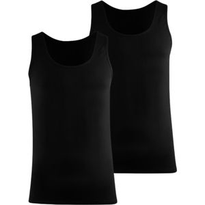 BOXR Underwear - Tanktop Heren - Singlet Heren - Bamboe Hemden Heren - 2-Pack - Zwart - XXL - Onderhemd Heren - Bamboe Hemden voor Mannen