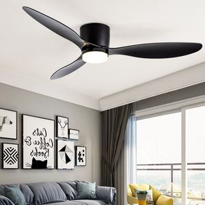 Plafondventilator met verlichting - 106cm - Afstandsbediening - Plafond Lamp - Zwart - Slaapkamer - LED - Timer - 6 standen - Plafonniere