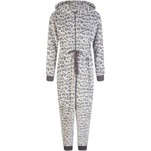 By Louise - Huispak - Grijs - Fleece - Dames - Panterprint