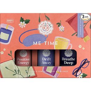 Woolzies Me Time Essential Oil Set of 3 | Includes Positive Energy, Drift Away, & Breathe Deep | Aromatherapy for Diffuser, Massage, Soap & Candles Making | 10 ML