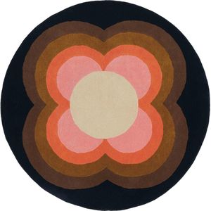 Orla Kiely - Sunflow Pink 60005 Vloerkleed - 200 rond - Rond - Rond Tapijt - Modern - Meerkleurig