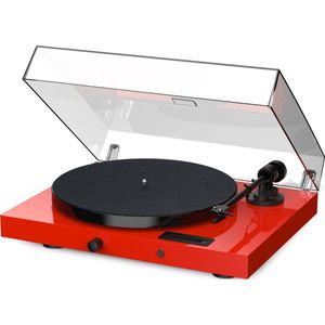 Pro-Ject E1 Jukebox – Platenspeler met Bluetooth input, (voor) versterker en ontvanger - Analoog – HiFi Stereo - Rood