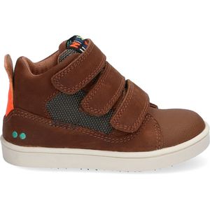 Bunnies JR Patrick Pit Jongens Hoge Sneakers - Bruin - Leer - Klittenband