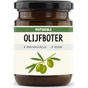 Puturals Olijfolie Boter 100% Natuurlijk - 250gr - Hydrateert en Herstelt de Huid - Geschikt als Lippenbalsem, Hand- en Voetcrème en Haarmasker - Rijk aan Vitamine E en Antioxidanten- Olive Oil Body Butter - Bruine Glazen Pot