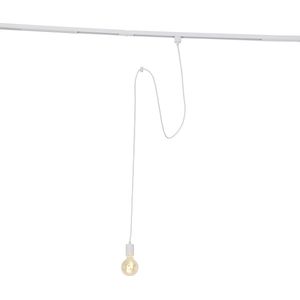 QAZQA Hanglamp met rail ophanging wit - Cavalux