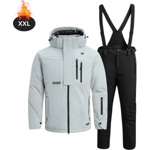 Bovista Skipak - SkiBroek - Skijas - Ski Suit - Wintersport - Heren - 2-Delig - Lichtgrijs - Maat S