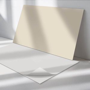Wallfluent Vinyl Wandpaneel - Kleur beige Zelfklevend Wandpaneel - 120 cm x 60 cm - Romig PVC wandpaneel - Set van 1 - Rechthoekig Wandbekleding Vinyl - Patroon Wandpaneel - PVC Muurpaneel - Wandpaneel Keuken en Badkamer