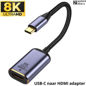 Harris and Herz - USB-C naar HDMI adapterkabel - ondersteunt 8K@60Hz ! - converter - thunderbolt