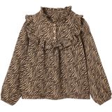 Vertbaudet - Blouse van Katoengaas - Zebraprint - Meisjes
