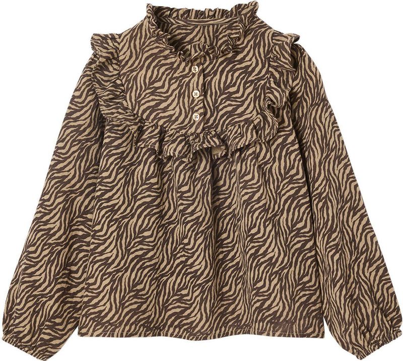 Vertbaudet - Blouse van Katoengaas - Zebraprint - Meisjes