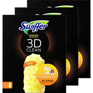 Swiffer Duster 3D Clean - Plumeau Navullingen - Vangt En Houdt Stof Vast - Voordeelverpakking 3 x 10 stuks