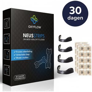 OXYFLOW® Neuspleisters Tegen Snurken – 30 Paar – Magnetische Anti Snurk Strips – Neusspreider – Snurkbeugel – Voor Beter Slapen & Ademhalen