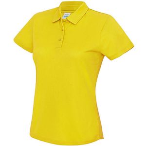 Damespolo 'Contrast Cool' korte mouwen Sun Yellow - L