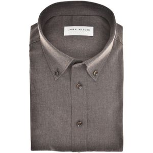 John Miller - Overhemd - Bruin - Normale Fit