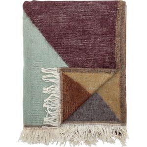 Bloomingville - Plaid Ara - Warm Rood - 125 x 150 cm - Fluffy Acryl