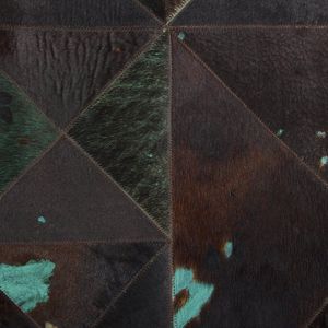 ATALAN - Laagpolig vloerkleed - Bruin - 140 x 200 cm - Koeienhuid leer