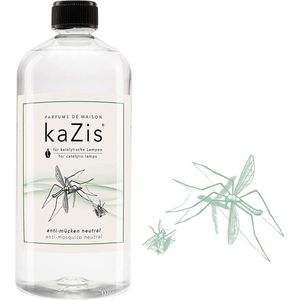KAZIS Anti Muggen Neutrale Geur - 1000 ml huisparfum navulling geschikt voor Lampe Berger, LampAir, Ashleigh & Burwood en Millefiori