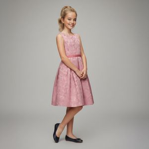 Elegante feestjurk met V hals aan de achterkant - Licht roze 146