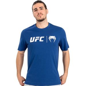 UFC Venum Classic T-Shirt Navy Blauw Wit - M