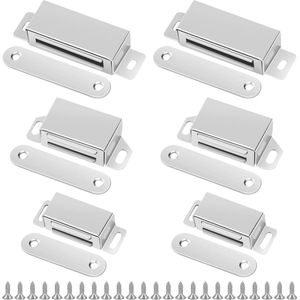 Magneetsnappers voor Kastdeuren - 8 Stuks met Schroeven - Extra Sterke Magnetische Deursluiter - Roestvrij Stalen Deurmagneet