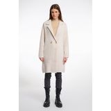 Rino&Pelle - Madina - Halflange Jas - Beige Geruit