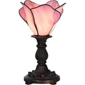 Tafellamp Tiffany ø 20*30 cm E14/max 1*25W Roze