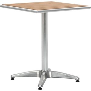 vidaXL Tuintafel 60x60x70 cm aluminium en HKC zilverkleurig