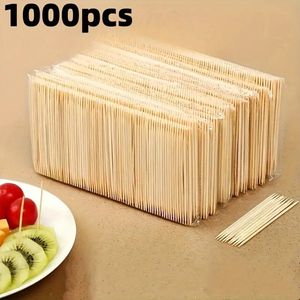 Bamboe Tandenstokers - Tandenstokers - Bamboe - 1000 stuks - cocktailprikkers - Milieuvriendelijke Mondverzorging - Hygiënisch en Herbruikbaar - Voor Reizen en Dagelijks Gebruik