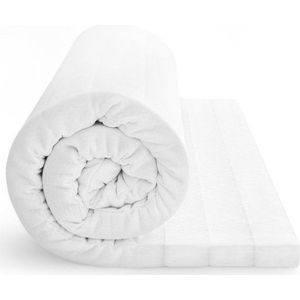 Easy Bedden Topper matras 200x200 – Topdekmatras - Hybride® HR Koudschuim – Antibacterieel - Orthopedisch Verantwoord - 4 Seizoenen - Luxe Wasbare Hoes - circa 7 cm dik