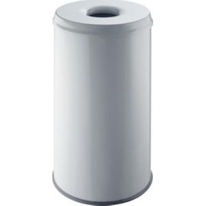 HELIT Metalen safety afvalbak - 50 liter - Metaal - Lichtgrijs - dxh 340x620 mm