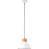 Brilliant Hanglamp Wit / Hout 30cm ""Pullet