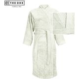 The One Towelling Badjas - Zachte kamerjas - Vocht absorberend - 100% Gekamd badstofkatoen - S/M - Ivoor Crème