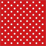 40x Rode servetten met witte stippen 33 x 33 cm - Papieren wegwerp servetjes - Rood/wit/stippen/spaans- feest artikelen - feest decoraties