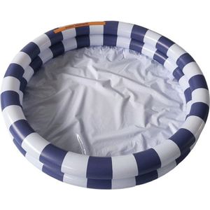 Swim Essentials Opblaasbaar Zwembad - Baby & Kinder Zwembad - Blauw/Wit Gestreept - Ø 100 cm