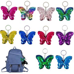 Vlindersleutelhangers - 10 stuks - Glanzende pailletten - Huwelijksgeschenken - Tasdecoratie