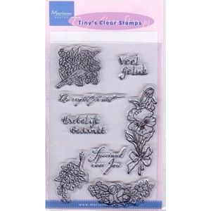 TC0806 clearstamps Tekst en Bloemen