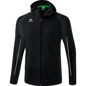 Erima Liga Star Trainingsjack Met Capuchon Heren - Zwart / Wit | Maat: XL