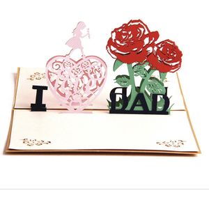 3D Pop up Vaderdagkaart voor de liefste papa verjaardag felicitatie