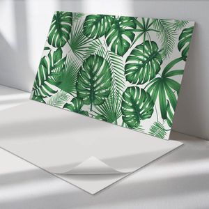 Wallfluent Vinyl Wandpaneel - Tropisch bladerenpatroon Zelfklevend Wandpaneel - 120 cm x 60 cm - Groente PVC wandpaneel - Set van 1 - Rechthoekig Wandbekleding Vinyl - Bloemen en planten Wandpaneel - PVC Muurpaneel - Wandpaneel Keuken en Badkamer