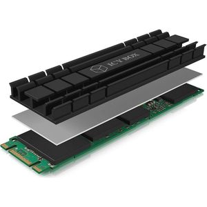 Platte M.2 Koeler voor SSD - Passief Aluminium Koellichaam met Siliconen Warmtegeleidingspads